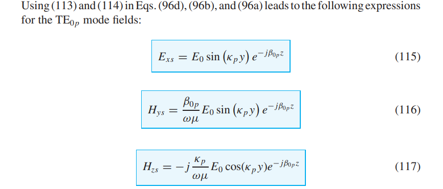 TE0p Wave Components